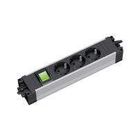 Bachmann Step in alluminio, 3 x CEE7/3, 1 x interruttore GST18