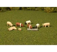 Bachmann Trains 33118 Scene Scapes- Miniature Figures - Pigs (9Pcs/Pak) Ho Scale