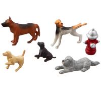 Bachmann Trains 33158 FIGURES - DOGS with FIRE HYDRANT (6pcs/pk) - O Scale