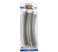 Bachmann Trains 44501 Snap-Fit E-Z 18” Radius Curved Track (4/Card) -Nickel Silv