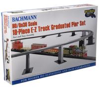 Bachmann Trains 44595 Trains 18 PC Graduated PIER Set-for Use with HO or On30 Sc