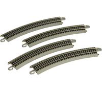Bachmann Trains E-Z TRACK REVERSING 18" RADIUS CURVED (4/card) - NICKEL SILVER R