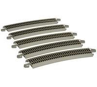 Bachmann Trains - Snap-Fit E-Z TRACK 26” RADIUS CURVED TRACK (5/card) - NICKEL S