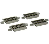 Bachmann Trains - Snap-Fit E-Z TRACK 4.50” STRAIGHT TRACK (4/card) - NICKEL SILV
