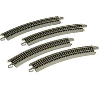 Bachmann Trains snap-fit E-Z Track nickel Silver Reversing 45,7 cm Radius Curved Track (4/card)