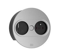 BACHMANN Twist 2 1 x UTE 1 x USB A/C 22 W 0,2 m GST18 Argento Rotondo