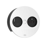 BACHMANN Twist 2 1 x UTE 1 x USB A/C 22 W 2 m AEH RAL9010 30GE Rotondo