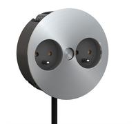 Bachmann TWIST 2S 2x UTE Schutzkontakt-Montagestecker Edelstahl 931.002