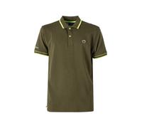 Baci & Abbracci Polo uomo manica corta con scritta - oliva