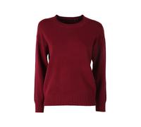 Baci & Abbracci Pullover girocollo da donna in maglia tinta unita - bordeaux