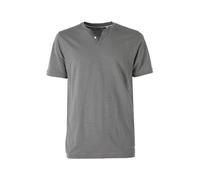 Baci & Abbracci T-shirt da uomo in cotone con bottoncini - antracite