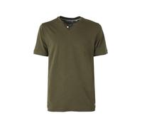 Baci & Abbracci T-shirt da uomo in cotone con bottoncini - militare