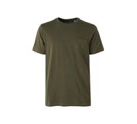 Baci & Abbracci T-shirt girocollo in cotone da uomo con taschino - militare