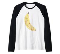 Baci di Labbra alla Banana Sfacciata Maglia con Maniche Raglan