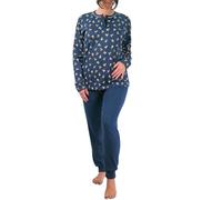 Baci e Abbracci Pigiama Donna Cotone Lungo Invernale Caldo 100% Due Pezzi Maniche Lunghe