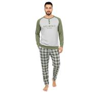 Baci e Abbracci Pigiama Uomo Invernale Lungo 100% Caldo Cotone Interlock in Scatola Pigiama Uomo Cotone Lungo Adulto Ragazzo Fantasie Eleganti