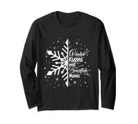 Baci Invernali e Auguri di Fiocchi di Neve, Simpatica Maglia a Manica