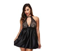 Baci Lingerie Sexy Lace Babydoll Set Nero, Taglia M/L - 100 Gr