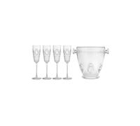 Baci Milano Baroque & rock anniversary - Set 4 Flute con secchiello champagne trasparente Baroque & rock anniversary - Set 4 Flute con secchiello champagne trasparente