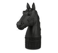 Baci Milano Scacchi linea Optical Cavallo Horse mini in poliresina nero h 12,5 cm