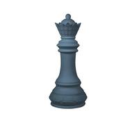 Baci Milano Scacchi linea Optical Regina mini in poliresina bianca h 14,2 cm (Blu/Grigio)