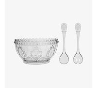 BACI MILANO SET INSALATIERA/POSATE TRASPARENTI ACRILICO BAROQUE/ROCK