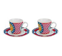 Baci Milano Sole Mio Set 2 Tazzine Caffè Porcellana