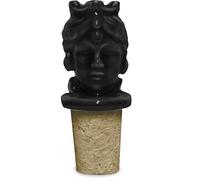 Baci Milano - Tappo Bottiglia in Porcellana - Donna Nero - d.3cm h.8cm…