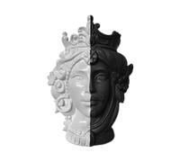 Baci Milano Teste matte - testa coppia grande in poliresina h 38 cm, bianco/nero Teste matte - testa coppia grande in poliresina h 38 cm, bianco/nero