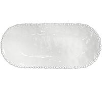 Baci Milano vassoio piatto a servire ovale in melamina bianco misura 53 x 24 cm