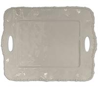BACI MILANO - vassoio rettangolare con manici in ACRILICO - 50x40 Tortora - TRAY.COL02