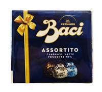Baci Perugina ASSORTITO Cubo Scatola con Baci Classico Fondente Luisa, Latte Vellutato e Fondente 70% Intenso 343g
