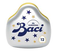 BACI PERUGINA Cioccolatini Fondenti ripieni al Gianduia, Latta Regalo Bacio 150g