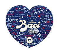BACI PERUGINA Classico Cioccolatini Fondenti ripieni al Gianduia, Scatola Maxi Cuore San Valentino Ti amo in tutte le lingue del mondo 150g