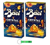 Baci Perugina Crystal Cioccolatini 2x150g - Elegante cioccolato con cristalli d'arancia - Limited Edition - Confiserie Italiana - Idea Regalo + Portachiavi Beni Culinari