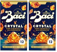 BACI PERUGINA Crystal Cioccolatini Fondenti all'Arancia ripieni al Gianduia, Scatola 150g (Confezione da 2)