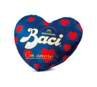 Cuscino Cuore Orsetti con Zip Baci Perugina Fondente Luisa Blu e Rosso Peluche da 75 g