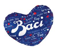 Baci Perugina Cuscino Cuore " Ti Amo " In Tutte le Lingue del Mondo con Cioccolatini Fondente Luisa Classico all' Interno 75gr. Idea Regalo San Valentino, Festa degli Innamorati