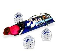 Baci Perugina Idee Regalo Compleanno - Tubo Cioccolatini Baci Perugina 37,5gr + Bocciolo Rosa Petali In Legno | Regalo Uomo|Donna (Bocciolo Rosso)
