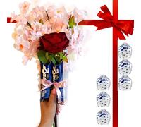 Baci Perugina Idee Regalo Festa della Mamma 2024 - Bouquet di Fior di Pesco + 2 Tubini Baci Perugina da 37,5gr Classic Fondente Luisa + Rosa in Velluto