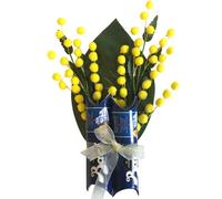 Baci Perugina Idee Regalo San Valentino e Festa della Donna 2025-2 Tubi Baci Perugina Classico Fondente Luisa da 37,5gr + 1 Bouquet Mimose Artificiali