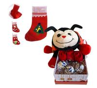 Baci Perugina Natale 2024 - Coccinella + 3 Baci Perugia + 3 Rose Artificiale + 1 Cappello o Calza