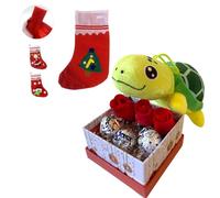 Baci Perugina Regalo Epifania - Baci Perugina Tubo 37,5gr + 3 Rose in Legno + Tartaruga 20cm + Calza (Tartaruga)