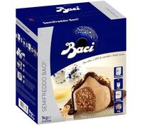 Baci Semifreddo Preparato in Polvere con Nocciole e Cioccolato 1 kg, Mix Professionale per Semifreddi, Dessert al Cucchiaio e Mousse, Confezione 2 x 500 g