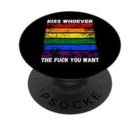 bacia chi vuoi Bandiera arcobaleno LGBTQI PopSockets PopGrip Adesivo