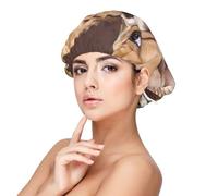 Bacia i cuccioli di bulldog inglese,Cuffia da notte in raso per adulti - Cuffia da notte elastica per donna, copricapelli per la notte