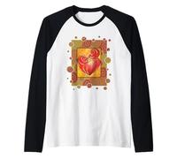 Baciare Coppia Abbraccio E Formare Un Vettore Cuore Maglia con Maniche Raglan