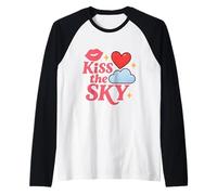 Baciare Il Cielo con Cuore e Sogni Maglia con Maniche Raglan