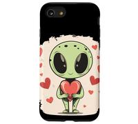 Baciare il vestito alieno di San Valentino per gli amanti degli ufo e dello spazio Custodia per iPhone SE (2020) / 7 / 8