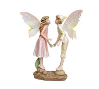 Baciare la coppia di angeli resina statue per il compleanno di matrimoni